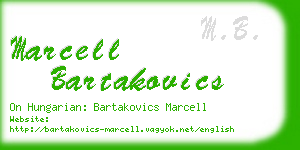 marcell bartakovics business card